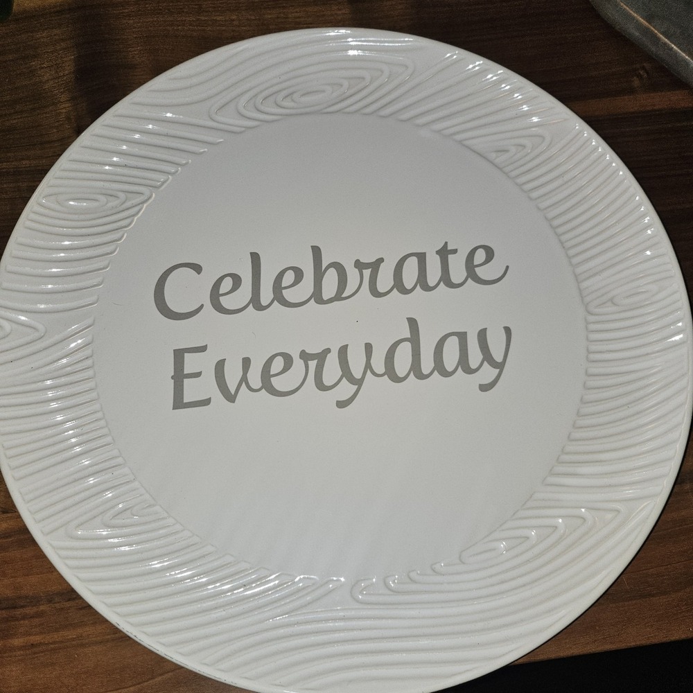Celebrate Everyday Platter 13 Inch.Made By Temptations Birthday/Anniversary